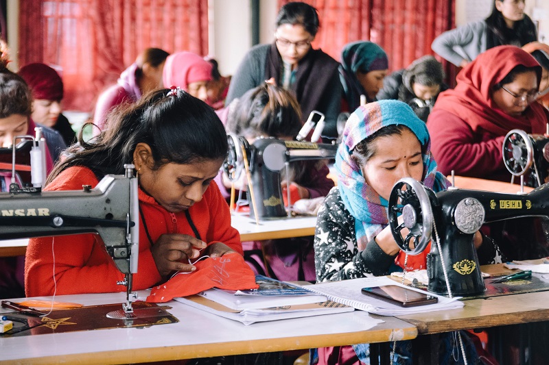 Women in training session
